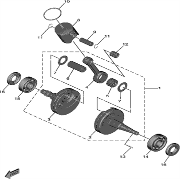 Bearing (4ED) 93306-20468 , Yamaha